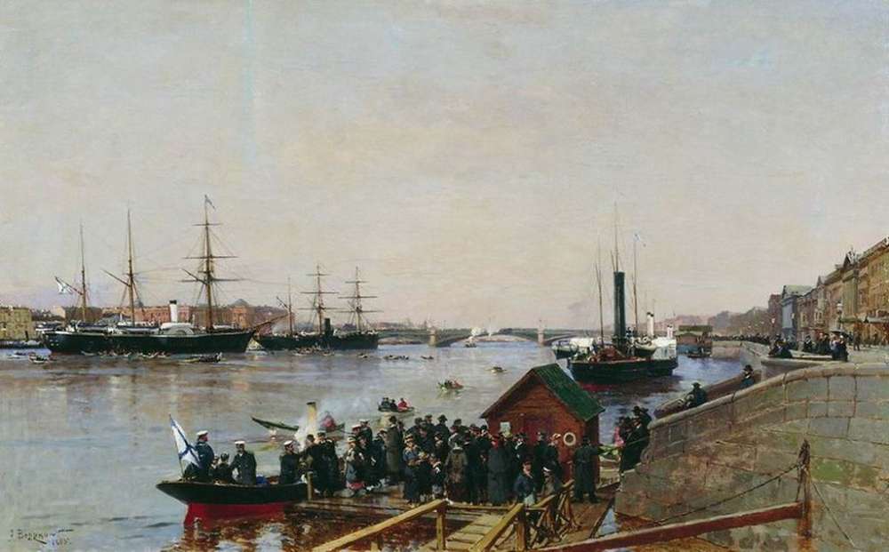 Пристань на Неве. 1885 16[1] - Беггров Александр 