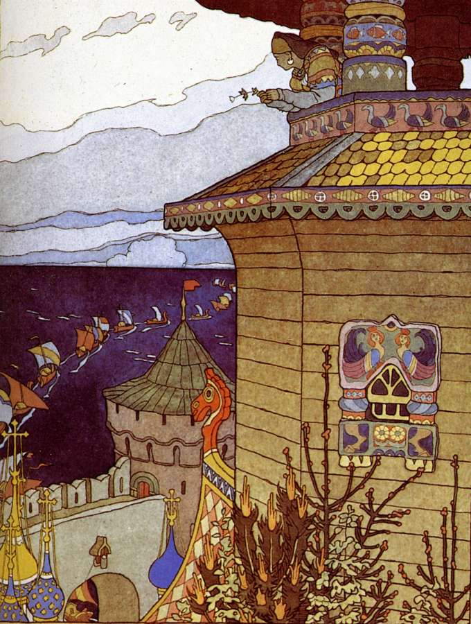 Княгиня на теремной башне - Билибин Иван Яковлевич