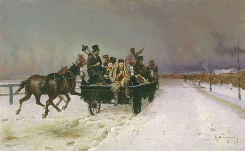 Возвращение с похорон. 1885 - Богданов Николай Григорьевич