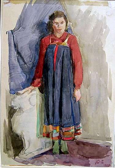 Девочка. 1928 - Богданов-Бельский Николай Петрович