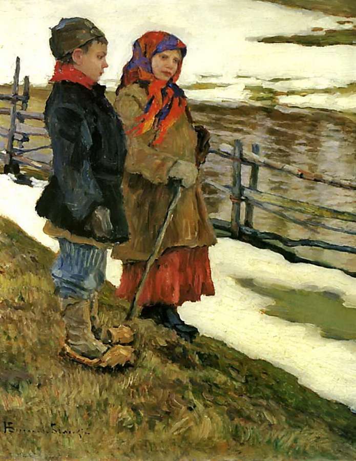 Крестьянские дети. 1915 Кисловодск - Богданов-Бельский Николай Петрович