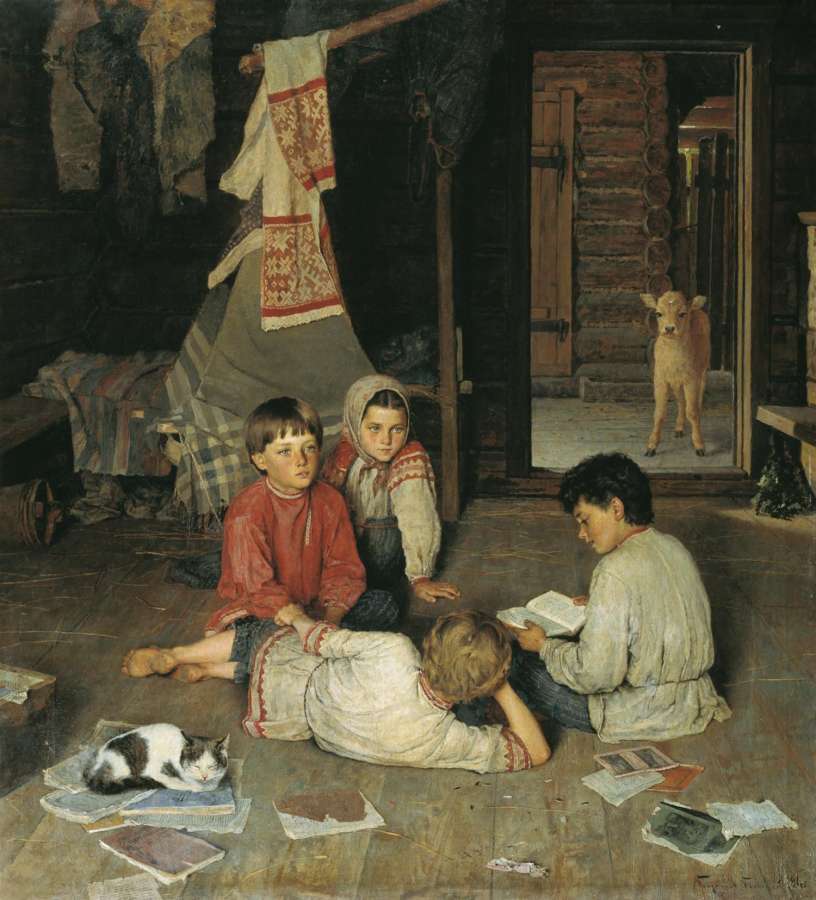 Новая сказка. 1891 152.3x137.2 Минск - Богданов-Бельский Николай Петрович