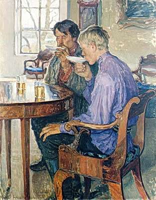 Новые владельцы (Чаепитие). 1913 Саратов - Богданов-Бельский Николай Петрович