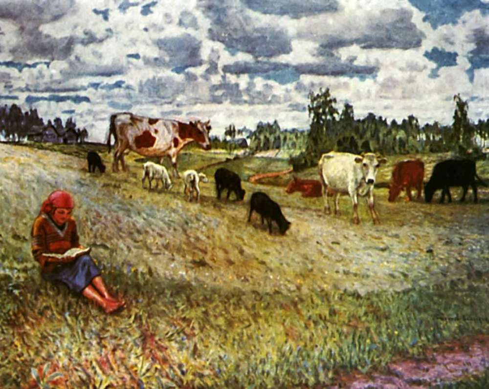 Пастушка. 1924 МН - Богданов-Бельский Николай Петрович