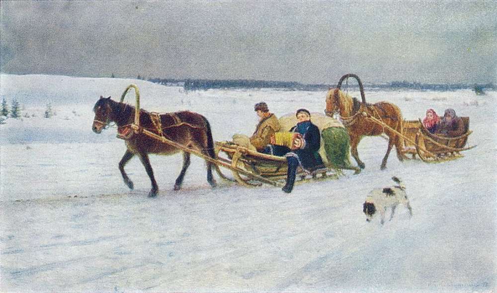 Проводы новобранца, 1898 ГРМ - Богданов-Бельский Николай Петрович