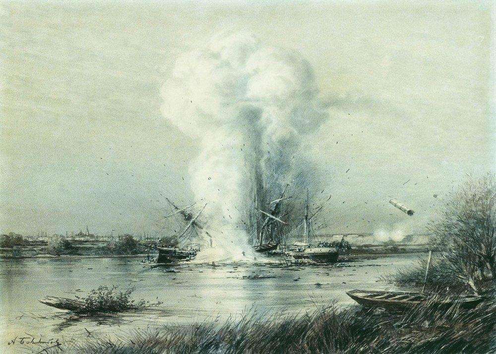 Взрыв турецкого парохода Люфти-Джелиль. 1878 - Боголюбов Алексей Петрович
