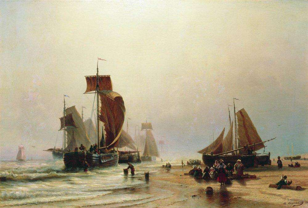 Вид в Нормандии. 1870 - Боголюбов Алексей Петрович