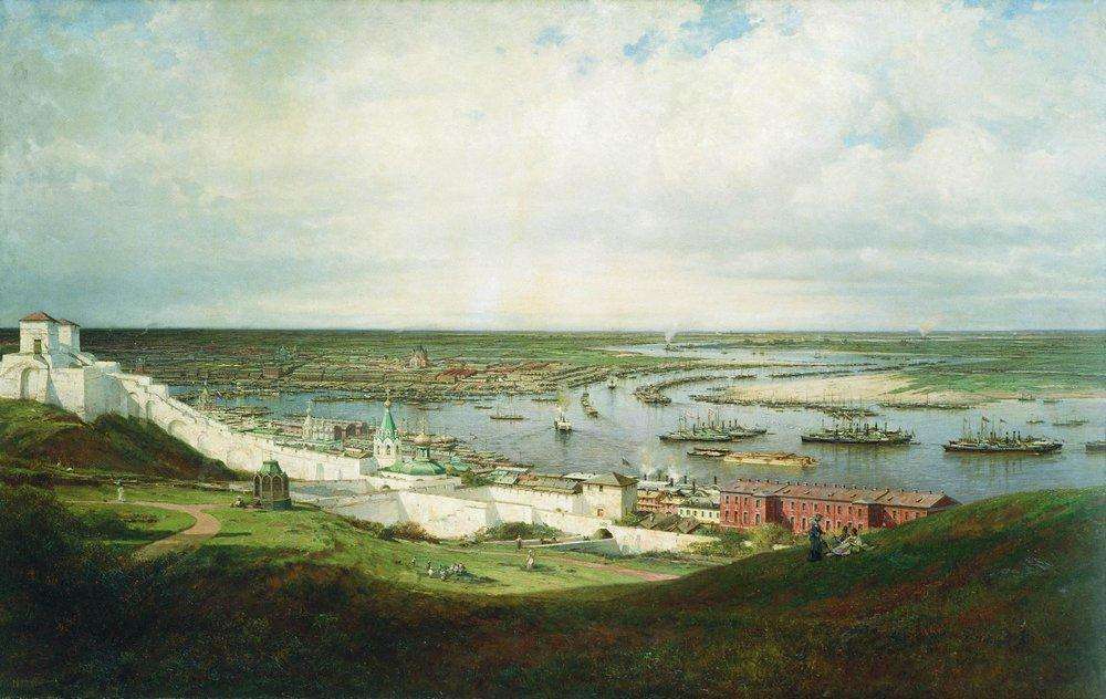 Вид Нижнего Новгорода. 1878 - Боголюбов Алексей Петрович
