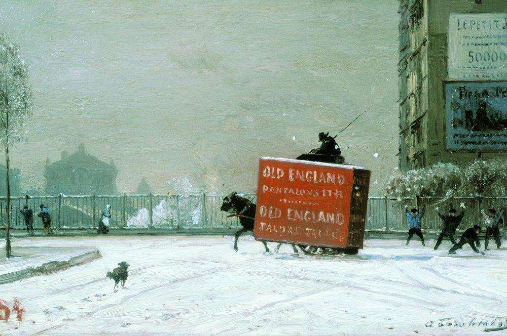 Зима в Париже. Середина 1870-х - Боголюбов Алексей Петрович