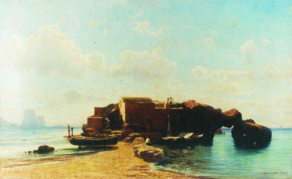 Малая гавань. Капри. 1855 - Боголюбов Алексей Петрович