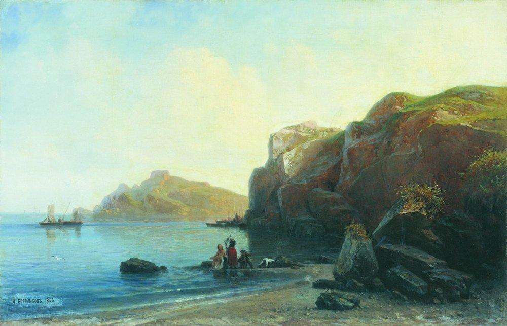 На берегу моря. 1856 - Боголюбов Алексей Петрович