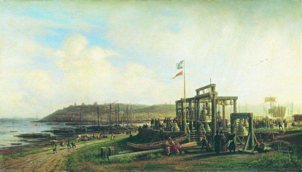 Нижегородская ярмарка (Колокольный ряд). 1862 - Боголюбов Алексей Петрович