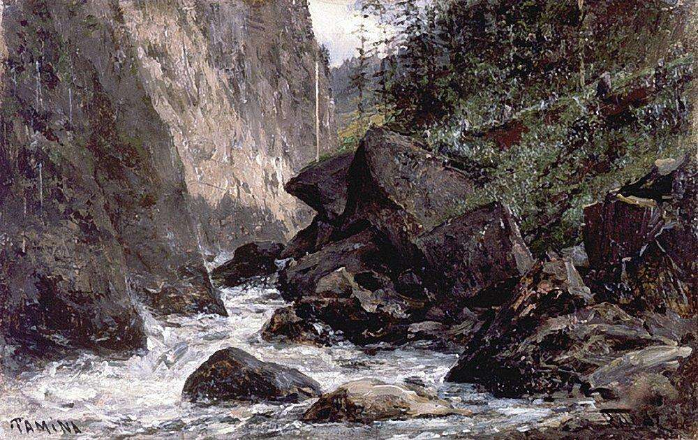 Река Тамина. Рагац. 1865 - Боголюбов Алексей Петрович