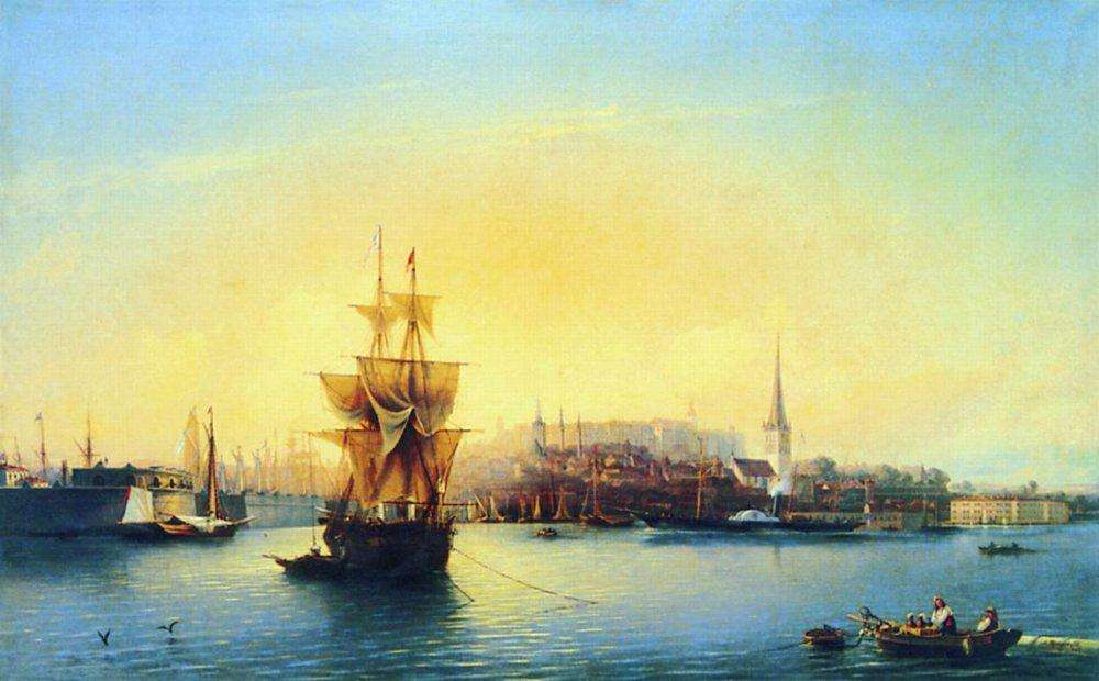 Таллинская гавань. 1853 - Боголюбов Алексей Петрович