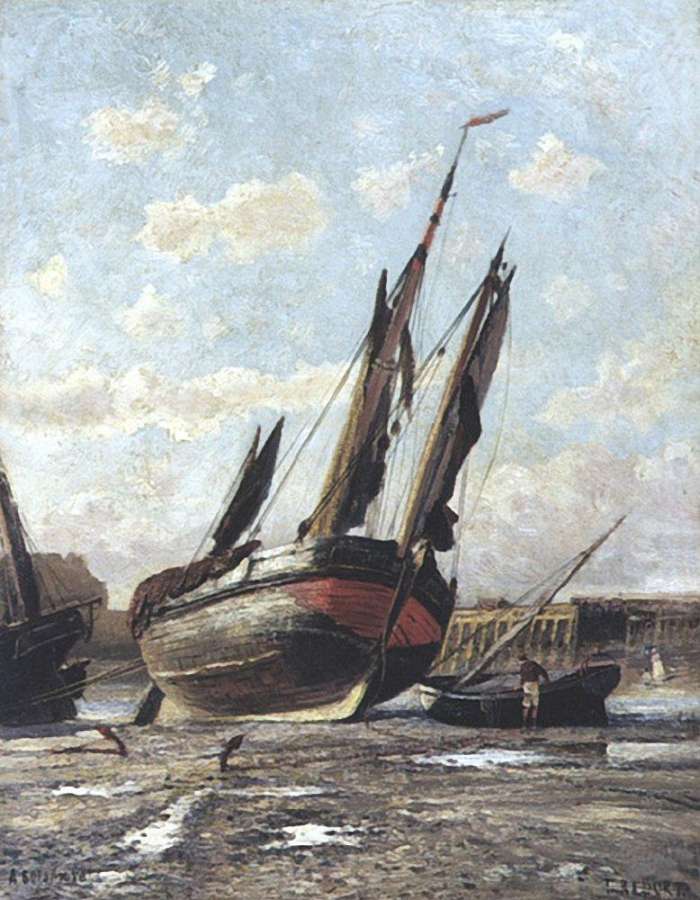 Трепор. Отлив в гавани. 1876 - Боголюбов Алексей Петрович