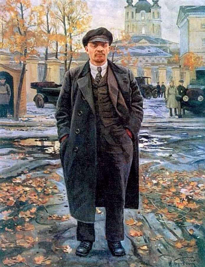 В. И. Ленин на фоне Смольного. Не позднее 1925 ] - Бродский Исаак Израилевич