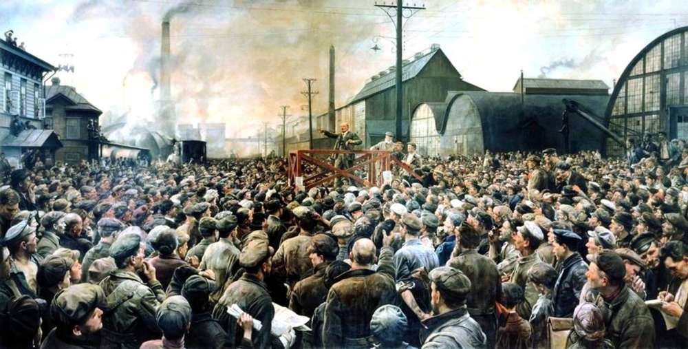 Выступление Ленина перед рабочими Путиловского завода - Бродский Исаак Израилевич
