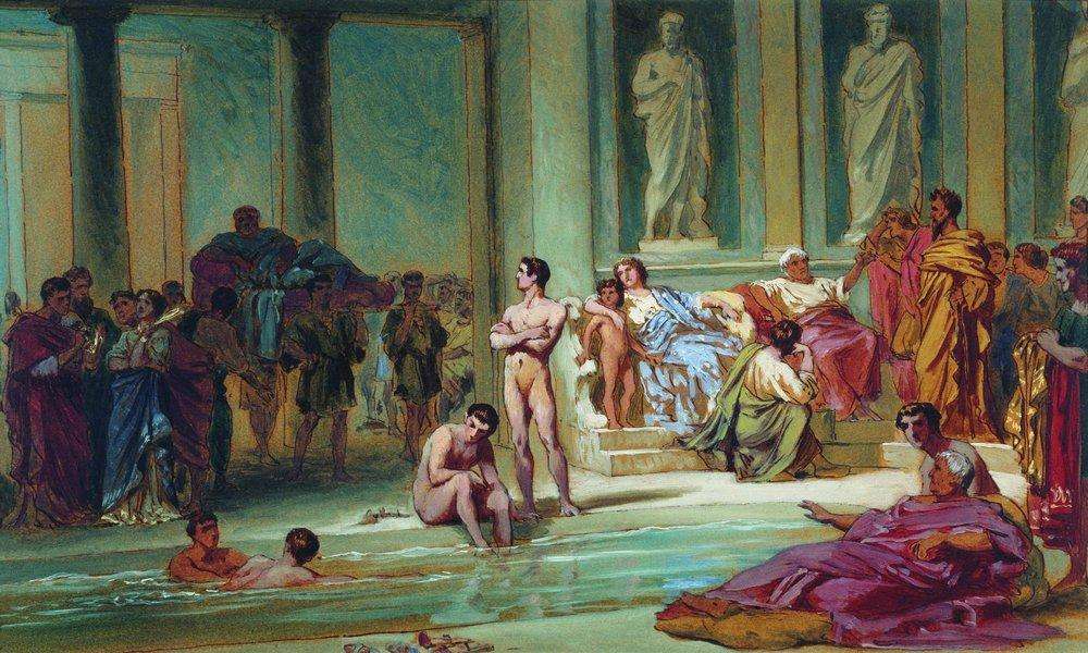 В римских банях. 1865 - Бронников Федор Андреевич