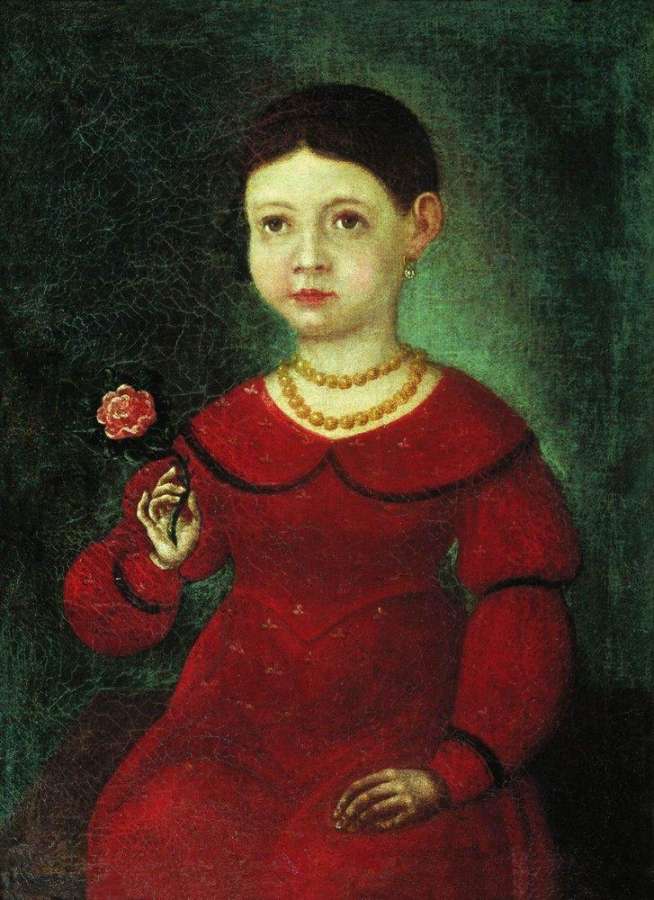 Портрет девочки Евдокии Кузнецовой. 1842 - Бронников Федор Андреевич