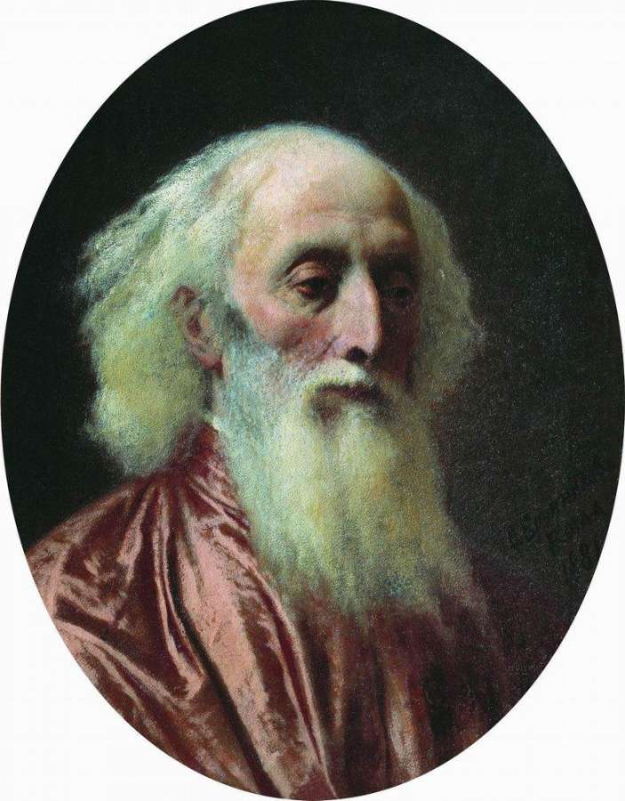 Портрет старика в малиновой одежде. 1881 - Бронников Федор Андреевич