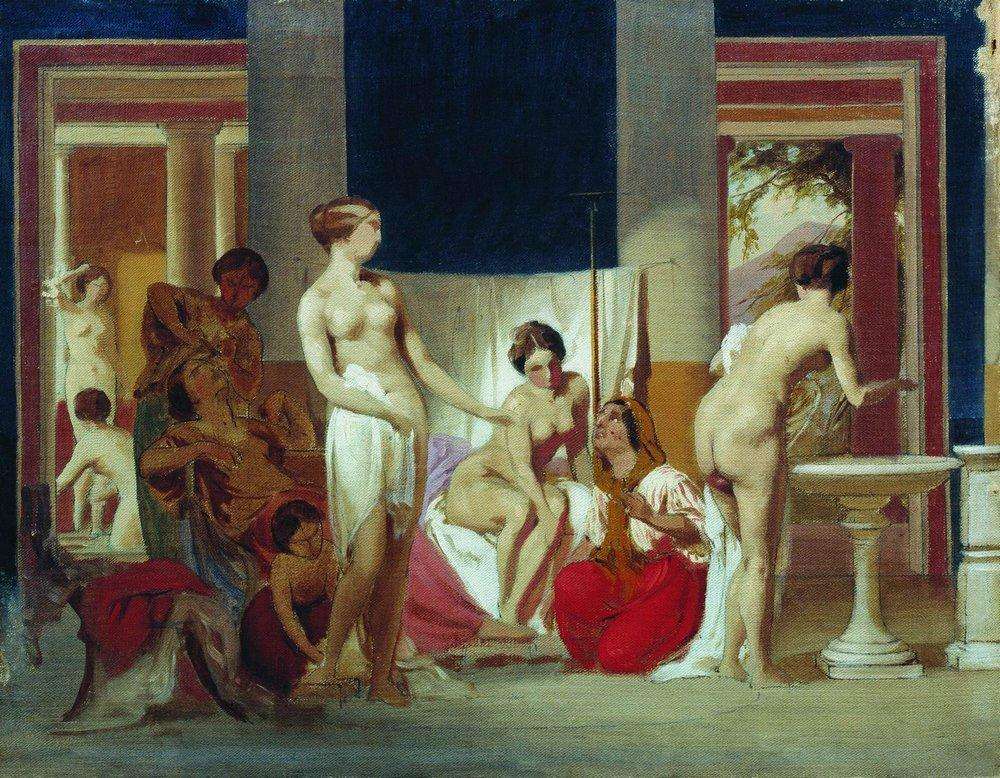 Частные бани в Помпее. 1868 - Бронников Федор Андреевич