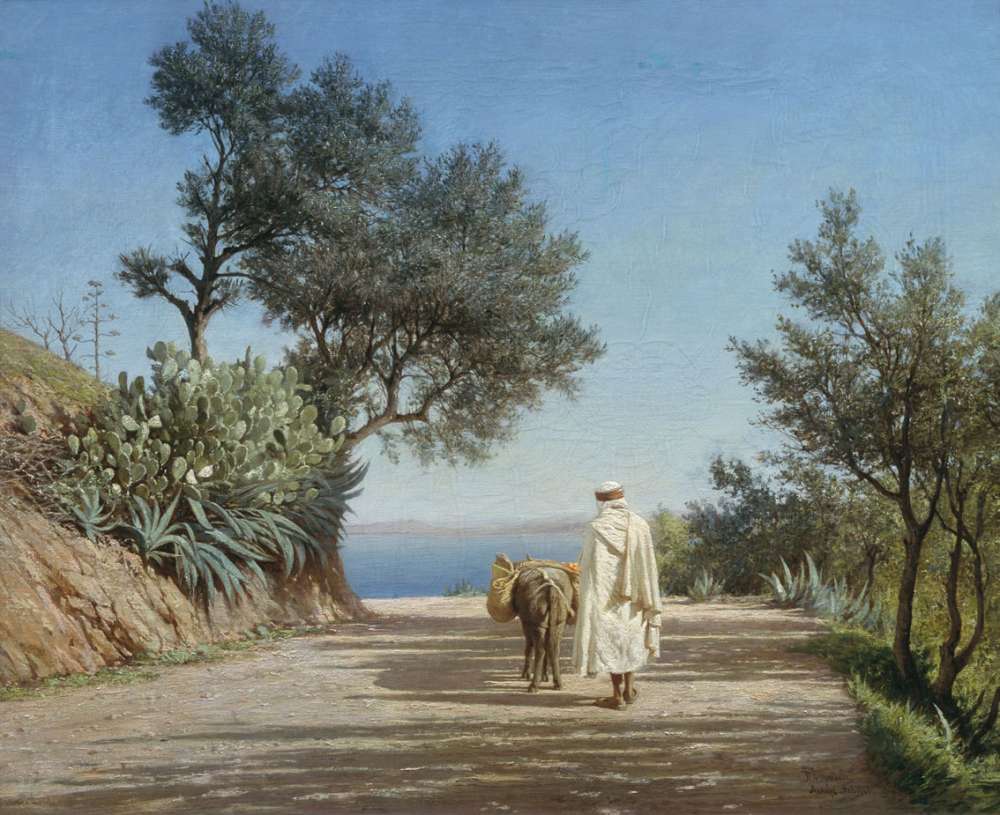 Дорога к морю. Алжир. 1883 - Брюллов Павел Александрович