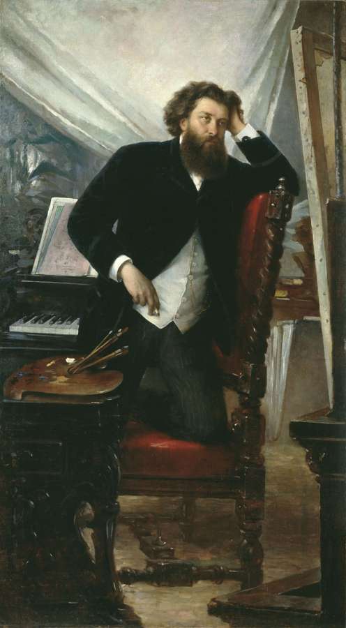 Портрет художника К.Н. Воронова. 1890 - Буров Федор Емельянович