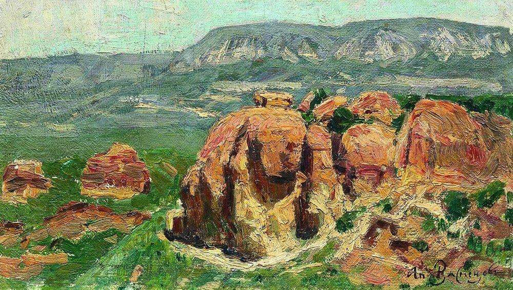 Красные скалы в Кисловодске. 1895 - Васнецов Аполлинарий Михайлович