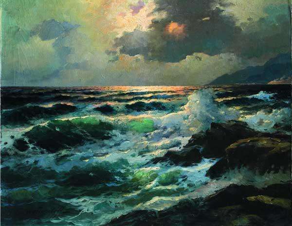 Закат над штормящим морем - Вещилов Константин Александрович