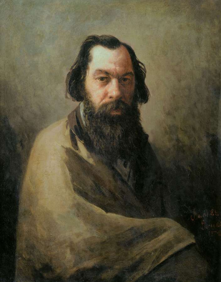 Портрет художника Алексея Кондратьевича Саврасова. 1884 - Волков Иосиф Петрович