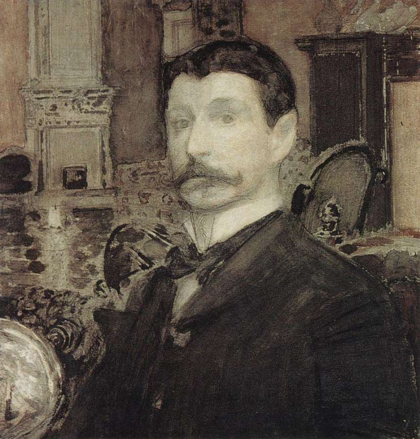 Автопортрет с раковиной. 1905 - Врубель Михаил 