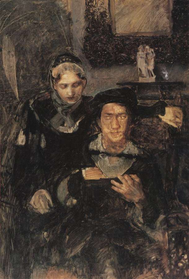 Гамлет и Офелия. 1884 - Врубель Михаил 