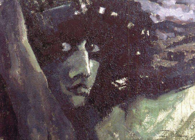 Голова Демона на фоне гор. 1890 - Врубель Михаил 