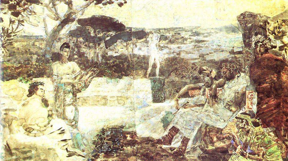 Италия. Сцены из античной жизни. 1891 - Врубель Михаил 