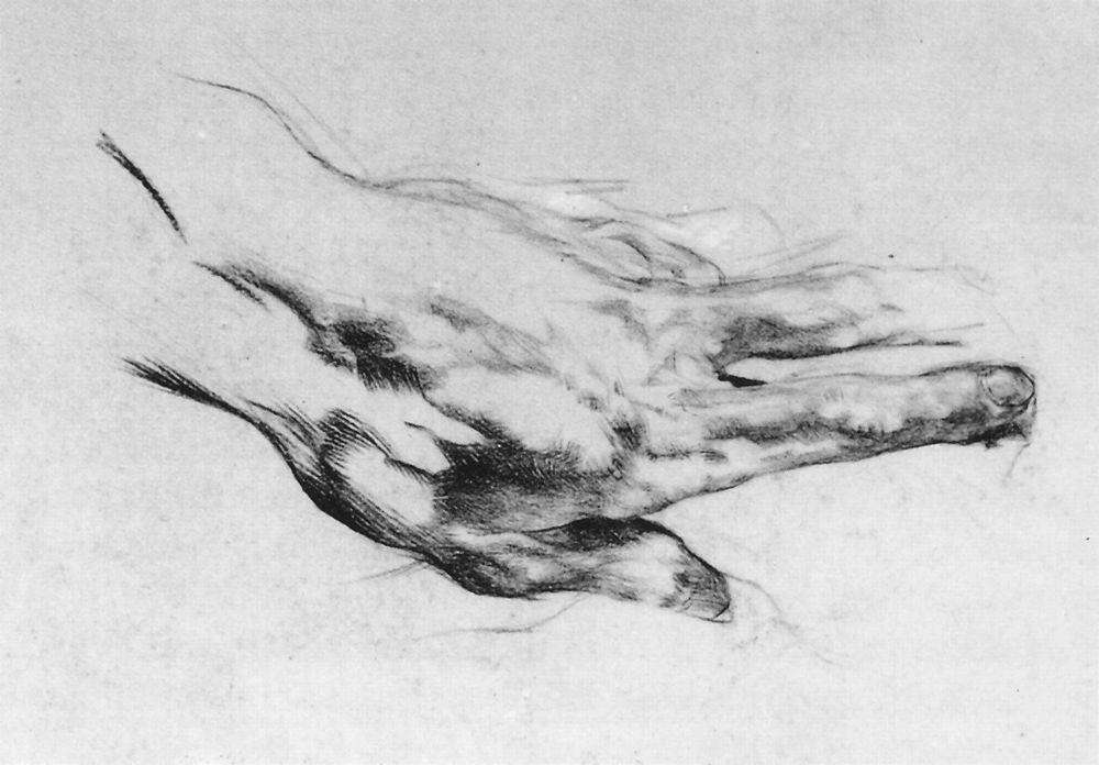 Левая рука художника. 1882-1883 - Врубель Михаил 