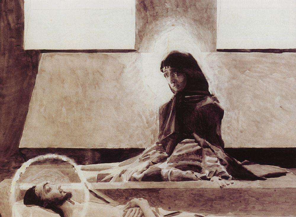Надгробный плач3. 1887 - Врубель Михаил 