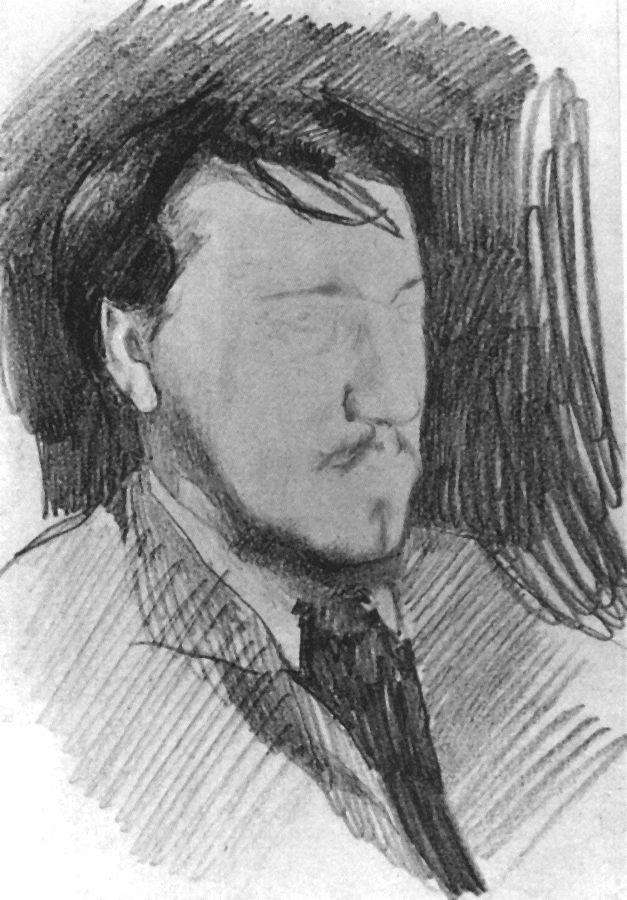 Портрет В.А.Серова. 1885 - Врубель Михаил 