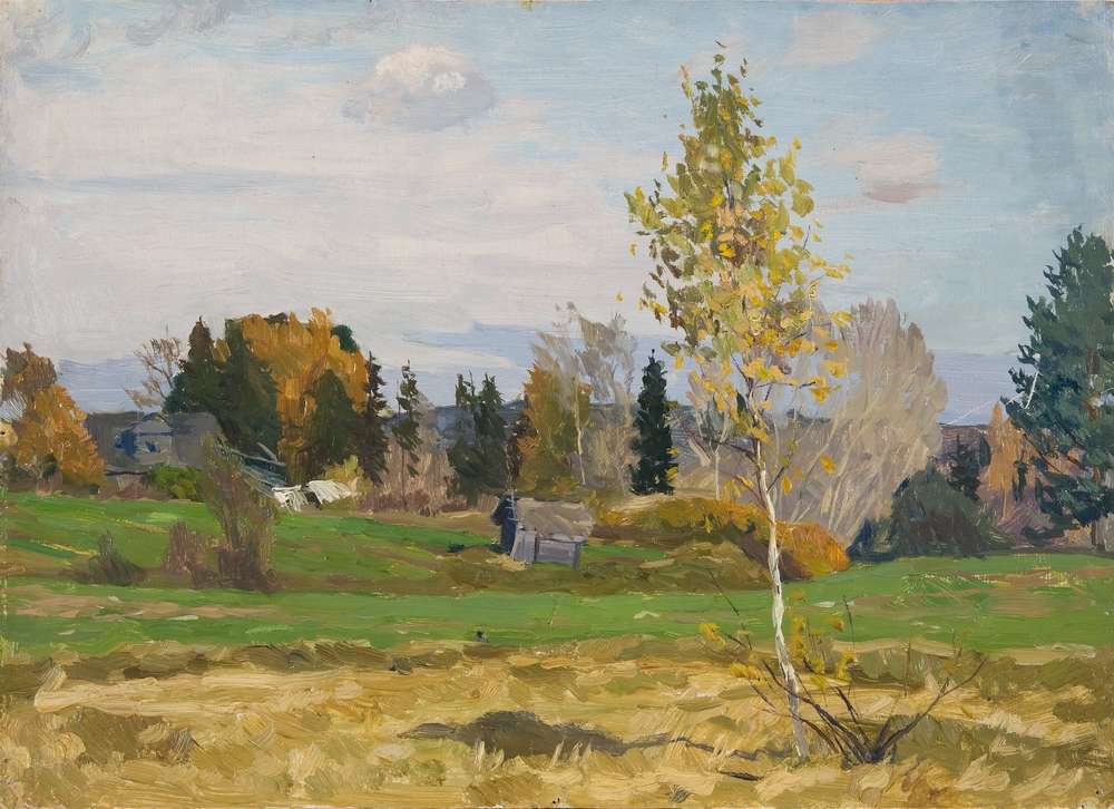 Золотая осень в деревне, 1965г. - Гапоненко Тарас Гурьевич