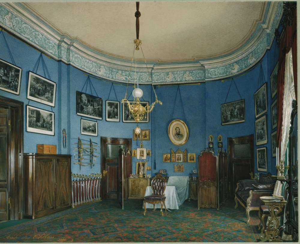 Interiors.of.the.Small.Hermitage.The.Bedroom.of.Crown.Prince.Nikolai.Alexandrovich -   