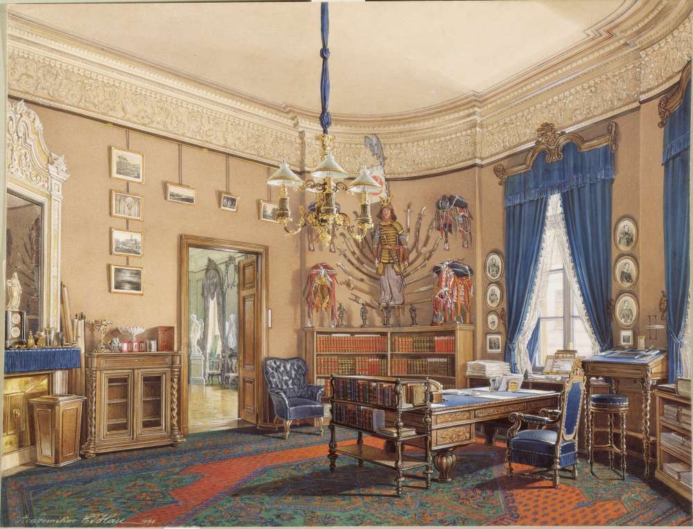 Interiors.of.the.Small.Hermitage.The.Study.of.Crown.Prince.Nikolai.Alexandrovich -   