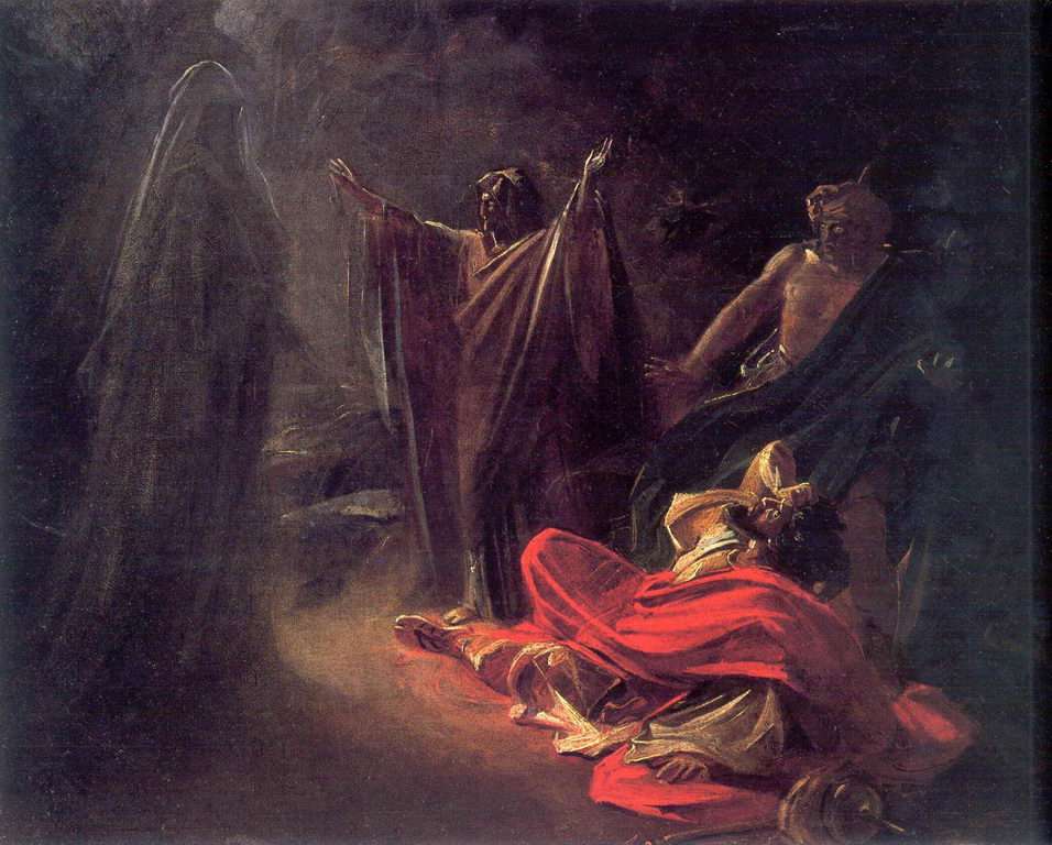 Аэндорская волшебница вызывает тень Самуила. 1856г - Ге Николай Николаевич