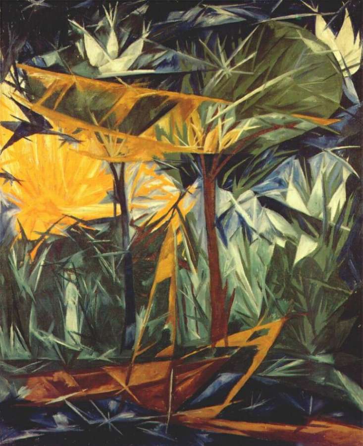 goncharova_yellow_and_green_forest_1913 -   