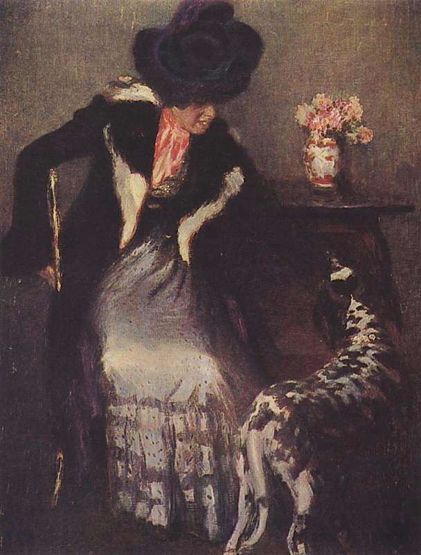 1899 Дама с собакой. Х., м., 149х115.5 ГТГ - Грабарь Игорь Эммануилович