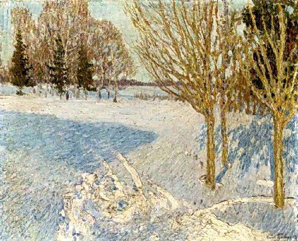 1901 Winter landscape. Oil on canvas. 57.8x71.1 - Грабарь Игорь Эммануилович