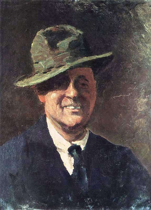 1921 Автопортрет в шляпе. Картон, м., 65x51 ЧС - Грабарь Игорь Эммануилович
