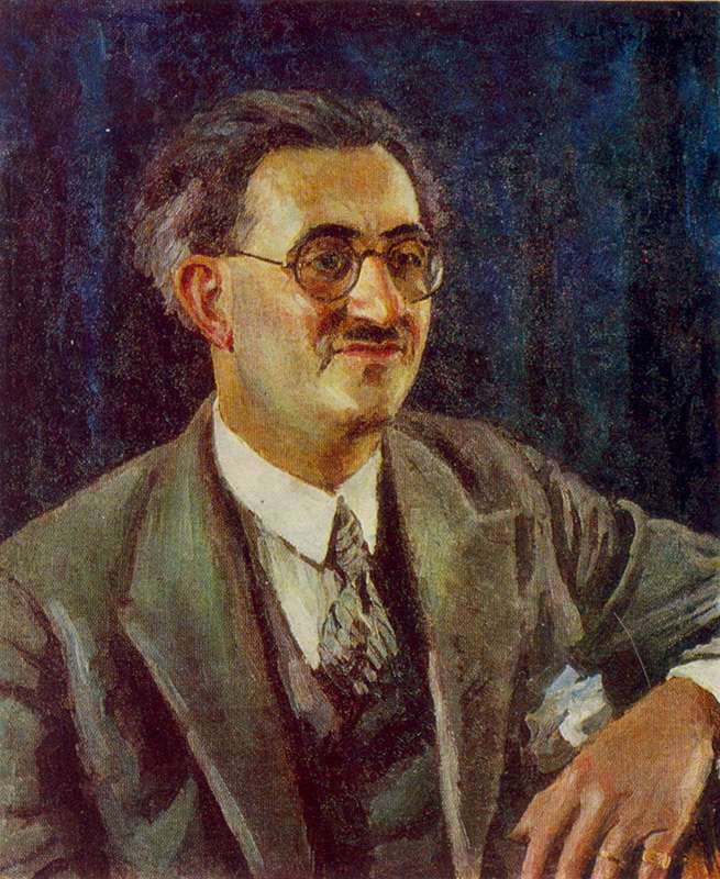 1931 Портрет Ло Гатто Зтторе.. Х., на картоне, м. Барнаул - Грабарь Игорь Эммануилович
