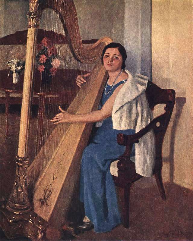 1935 Портрет В.Г.Дуловой. Х., м., 128х158 ГТГ - Грабарь Игорь Эммануилович