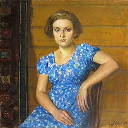1938 Портрет дочери. Холст, масло, 80,5х80 Чебоксары - Грабарь Игорь Эммануилович