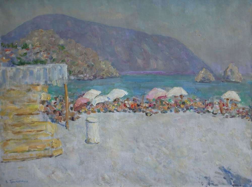 Пляж в Гурзуфе, 1962г. - Гремитских Владимир Георгиевич