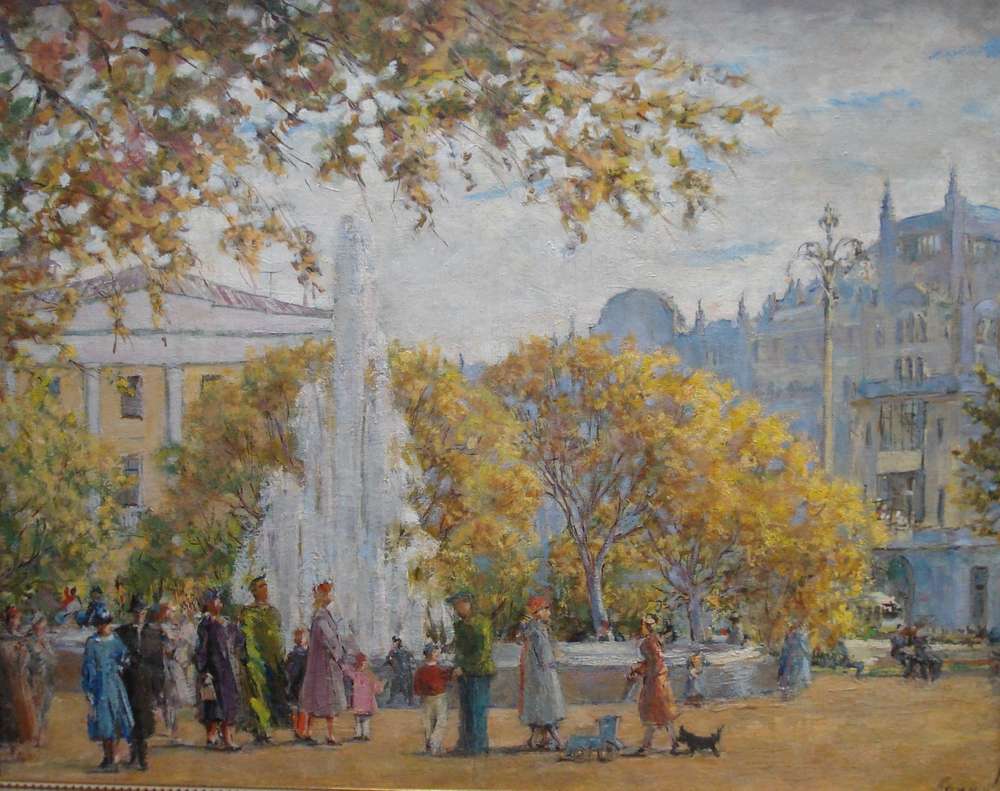 Городской пейзаж, 1956г. - Григорьев Василий Иванович